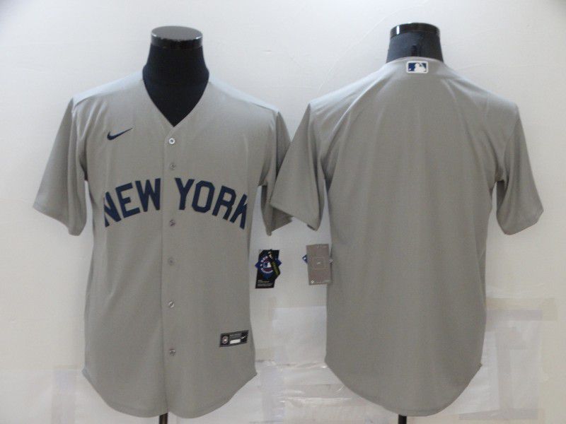 Men New York Yankees Blank Grey Game 2021 Nike MLB Jersey
